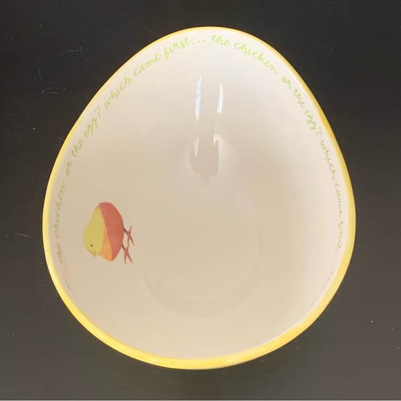 RARE - HTF Chicken or the Egg Department 56 Easter Egg Shaped Serving Bowl - Picture 14 of 16